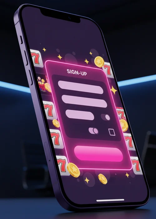 Screenshot der N21 Casino Registrierungsformular-Oberfläche mit Eingabefeldern und Button zur Kontoerstellung